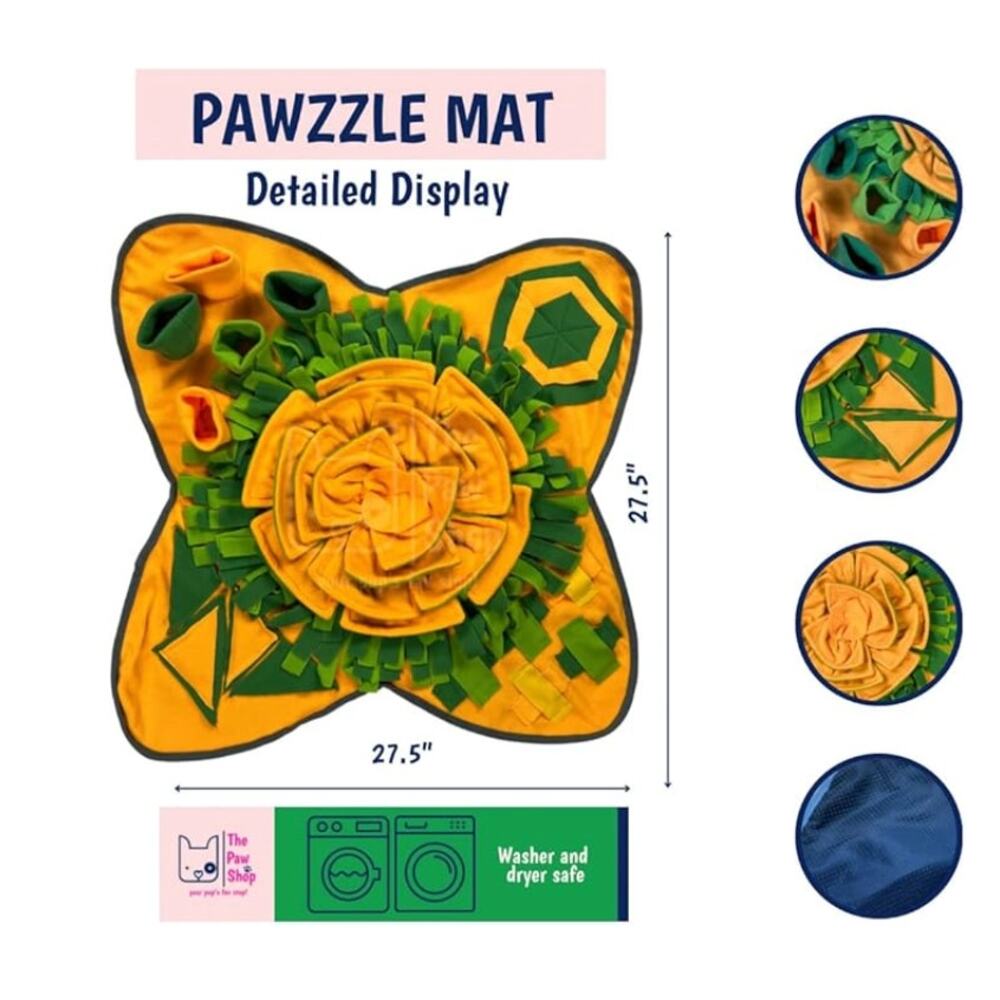 Snuffle Mat for Dogs Interactive Puzzle Feeding Mat Flower Design